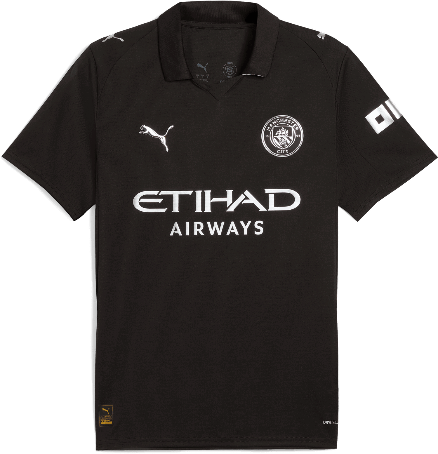 Dres Puma Manchester City Away Replica Jersey 2025/26 Čierna | 780350-02, 0