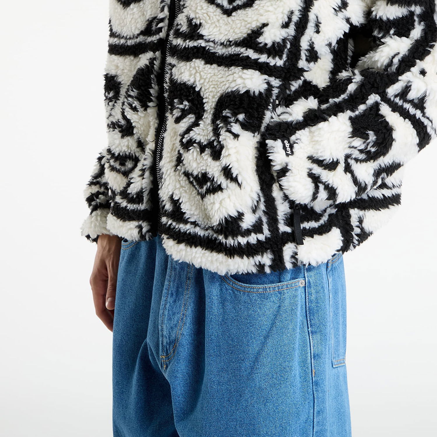 Bunda OBEY OBEY Repeated Icon Sherpa Jacket Rôznofarebný | 121800608-BKM, 1