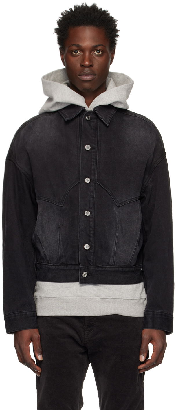 Bunda We11done We11done Relaxed-Fit Denim Jacket Čierna | WD-DJ3-22-303-U-BK, 0