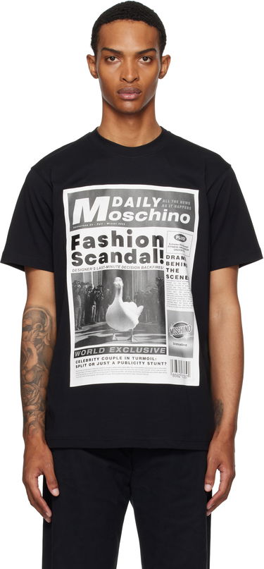 Tričko Moschino Moschino Daily Newspaper Graphic Tee Čierna | 252ZZ072452411555, 0