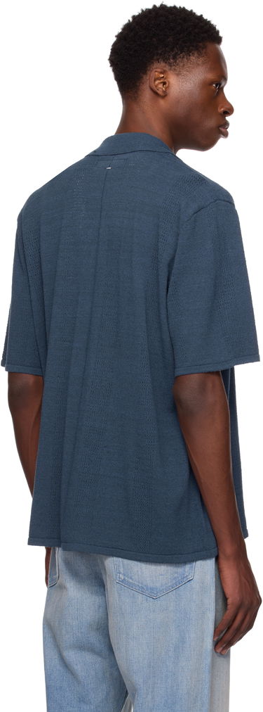 Košeľa rag & bone Rag & Bone Avery Zuma Knitted Shirt Modrá | MBS25P020NC20, 2