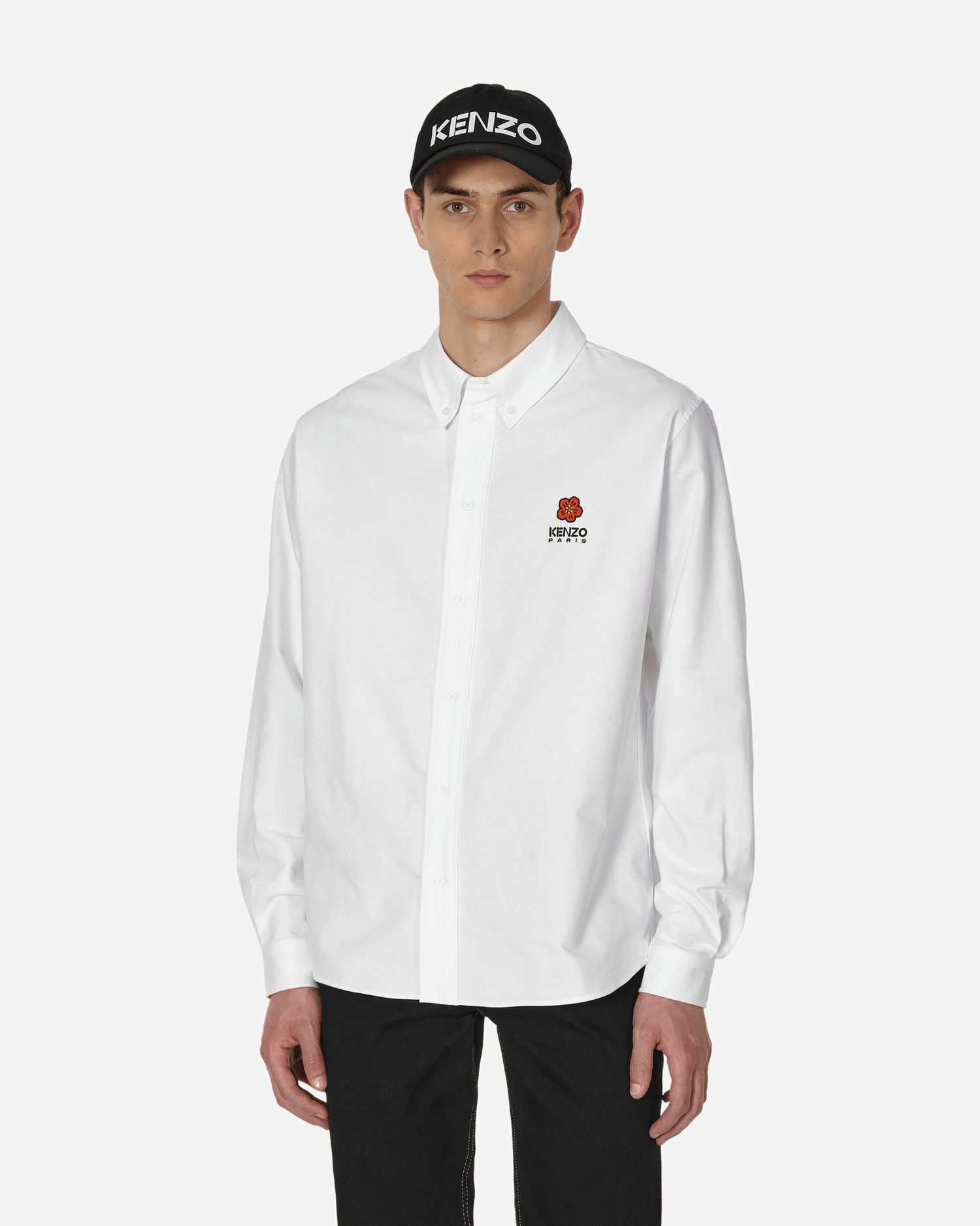 Košeľa KENZO Boke Flower Crest Oxford Shirt Biela | FD55CH4109LO 01, 0