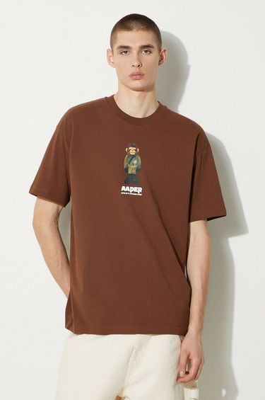 Tričko AAPE by A Bathing Ape AAPE Theme Print T-Shirt Hnedá | AAPTEM1498XXM, 0