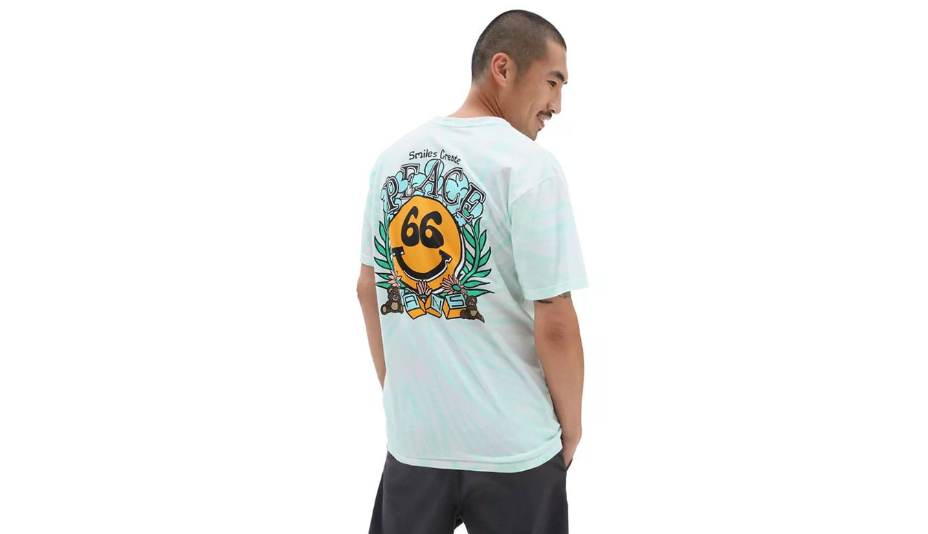 Tričko Vans 66 Peace Tie Dye T-Shirt Tyrkysová | VN0006C7BQC, 1