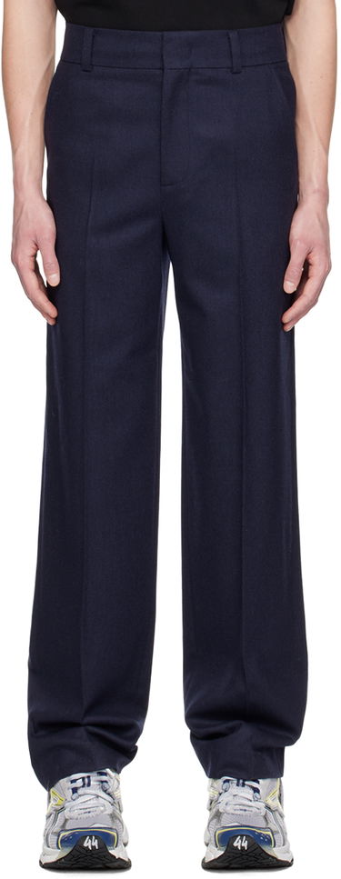 Nohavice We11done Melina Wide Leg Wool Trousers Modrá | WD-PT3-22-286-M-NV, 0
