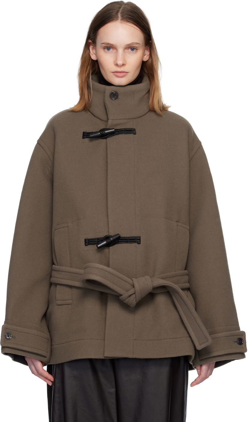 Kabáty LEMAIRE Short Duffle Coat Hnedá | CO1113 LF1116