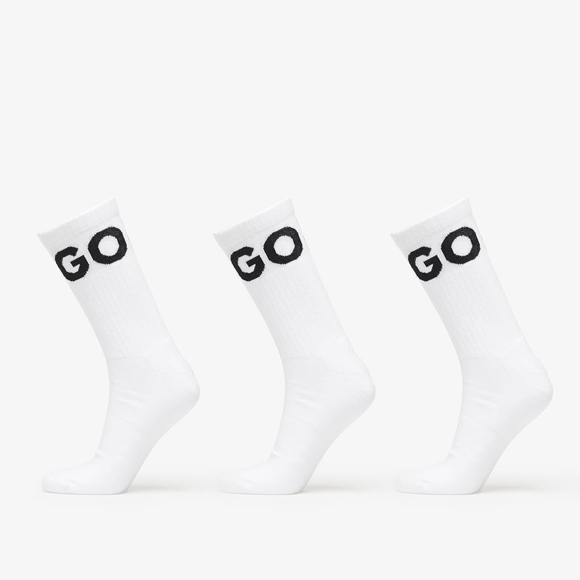 Ponožky BOSS Hugo Boss 3-Pack Iconic Quarter Socks Biela | 50531517-100