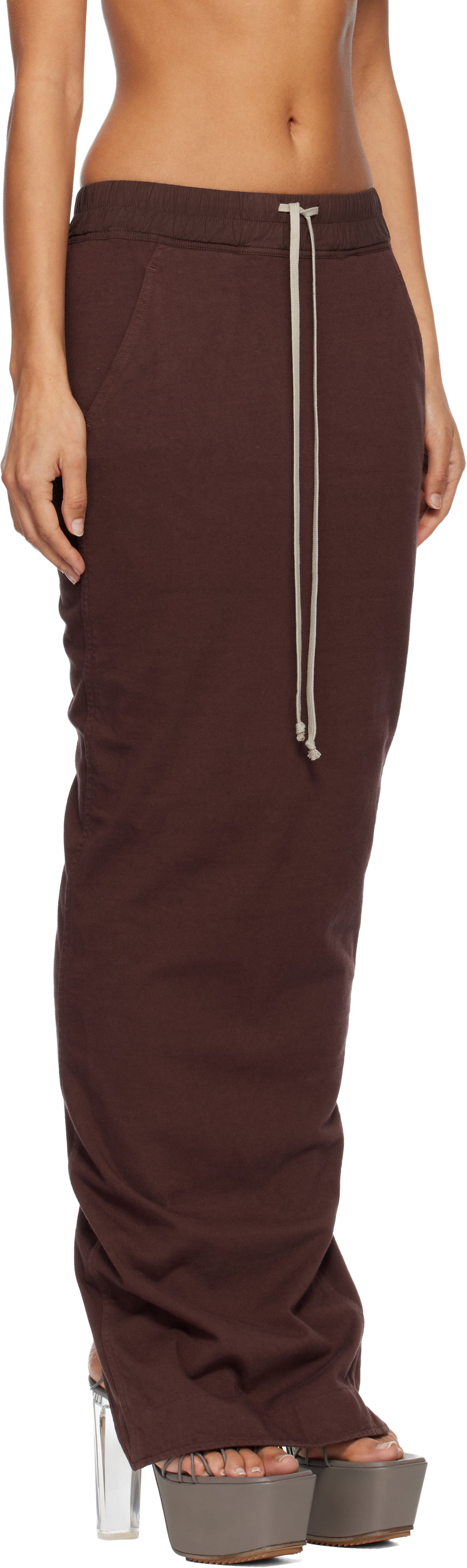 Sukňa Rick Owens Concordians Pull On Pillar Maxi Skirt Hnedá | DS02E7332 RIG, 1
