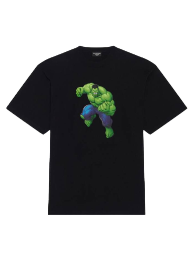 Tričko Balenciaga Hulk 2021x MARVEL Medium Fit T-shirt Čierna | 612966TLV591000