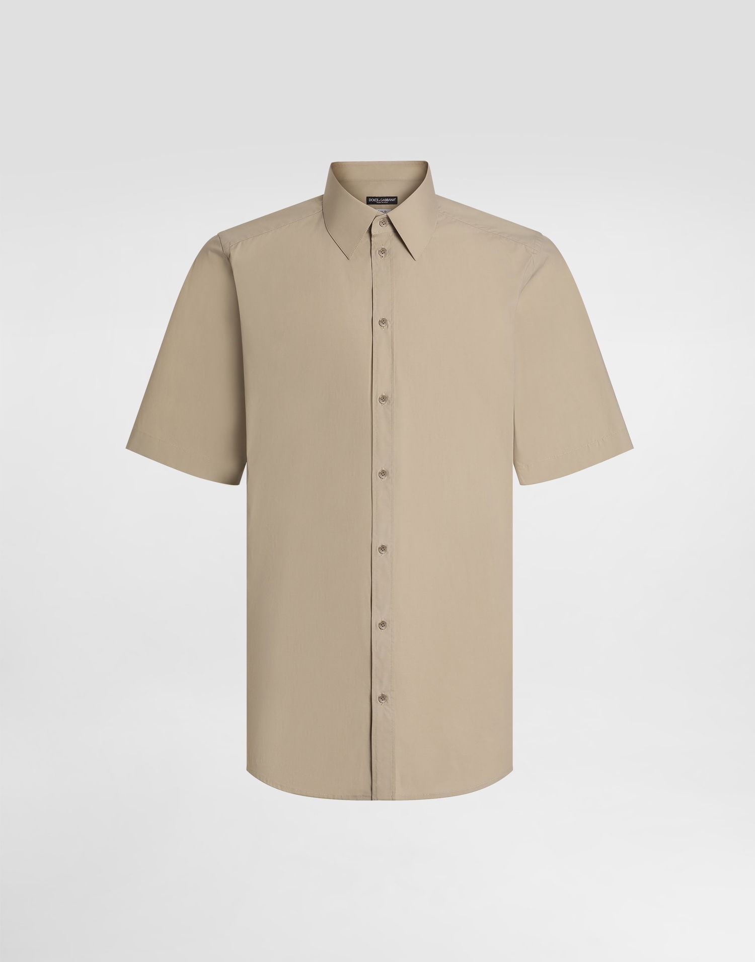 Košeľa Dolce & Gabbana Dolce & Gabbana Men's Extra Fine Poplin Short Sleeve Shirt Béžová | G5NN5TFUEFJM3954, 0