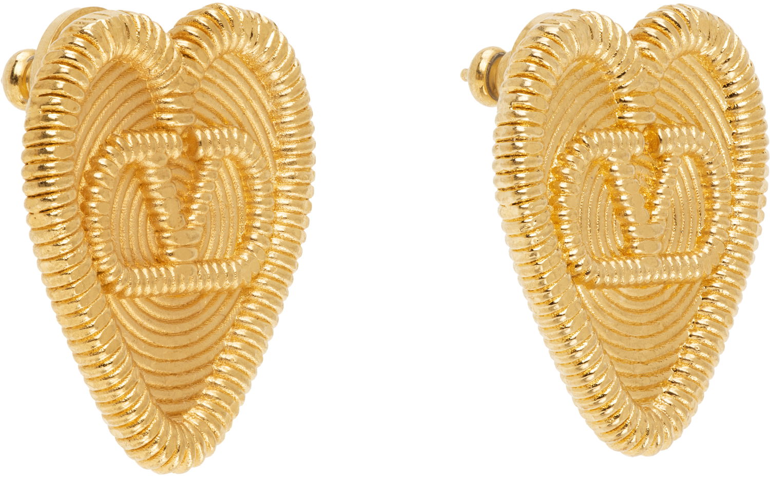 Náušnice Valentino Valentino Garavani Fil Perdu Heart Gold Earrings Metalická | 6W0J0Z54MET, 1