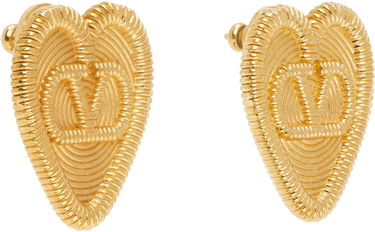 Náušnice Valentino Valentino Garavani Fil Perdu Heart Gold Earrings Metalická | 6W0J0Z54MET, 1