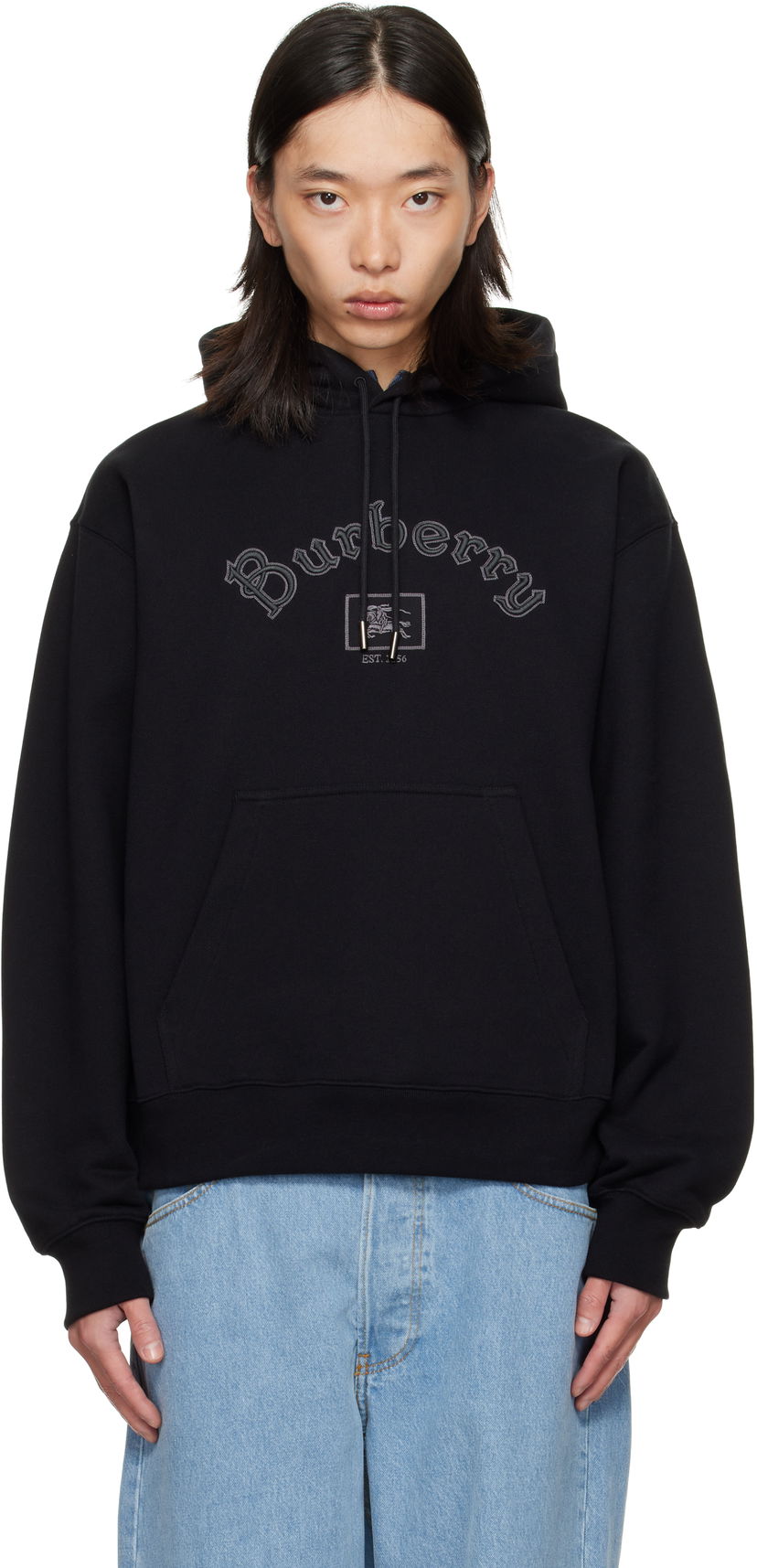 Mikina Burberry Burberry Gothic Logo Hoodie Čierna | 8116111