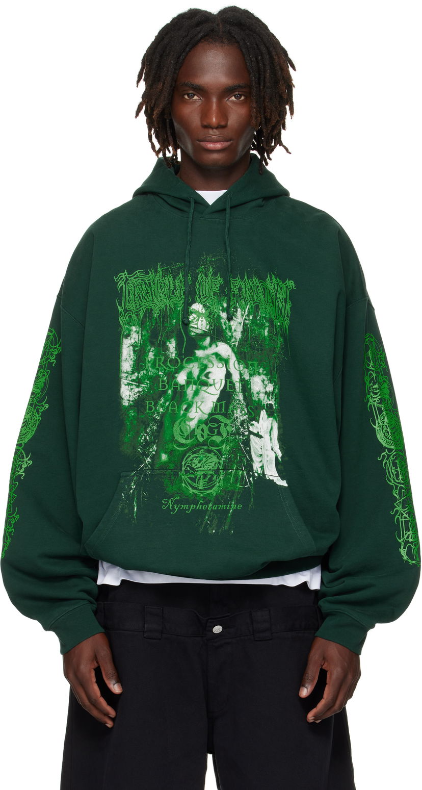 Mikina VETEMENTS Vetements Cradle of Filth Nymphetamine Oversized Hoodie Zelené | UCF76HD750E
