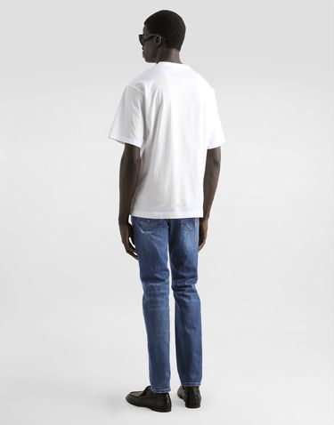 Džínsy Dolce & Gabbana Slim-fit Stretch Cotton Denim Jeans With Logo Embroidery Modrá | GY07CZG8MX3S9001, 2