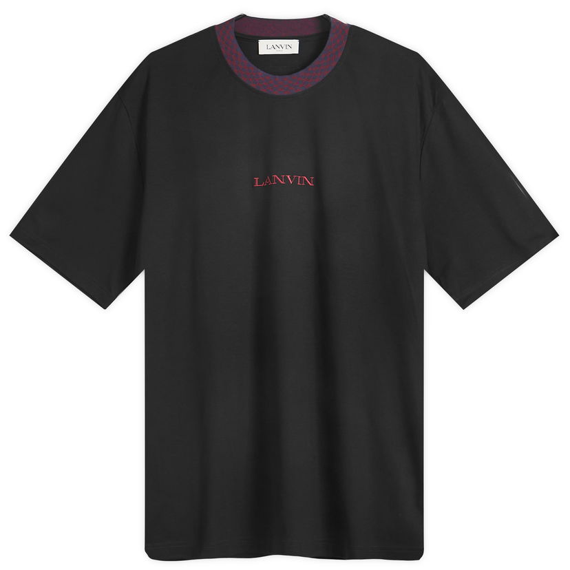 Tričko LANVIN Curb Mohair Logo T-Shirt Čierna | RM-TS0210-J155-H24-10