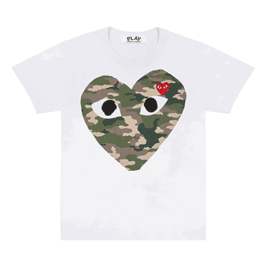 Tričko Comme des Garçons PLAY Camouflage Heart T-Shirt Biela | AZ T241 051 1, 0