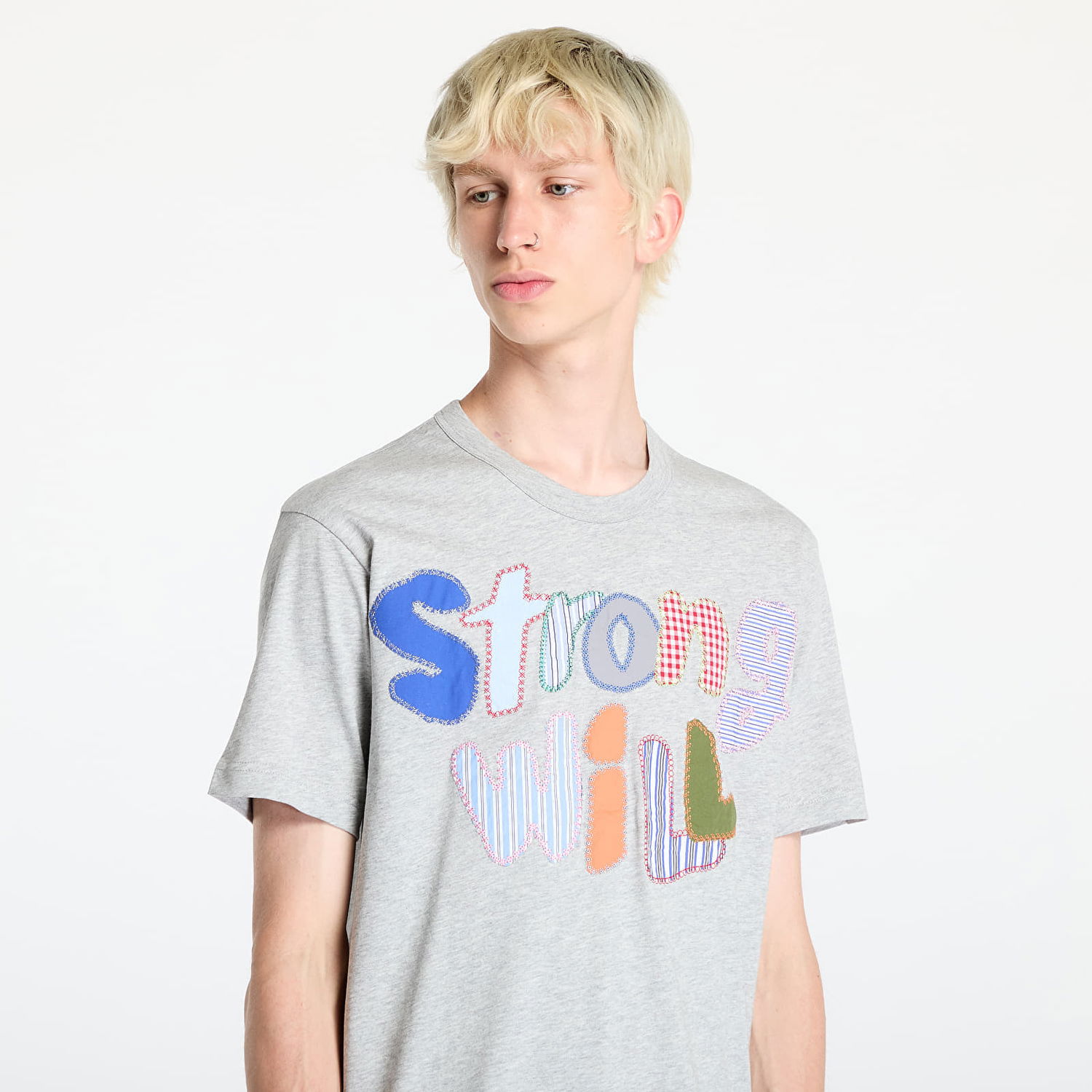 Tričko Comme des Garçons SHIRT Knit T-Shirt Grey Šedá | FN-T001 Grey, 1