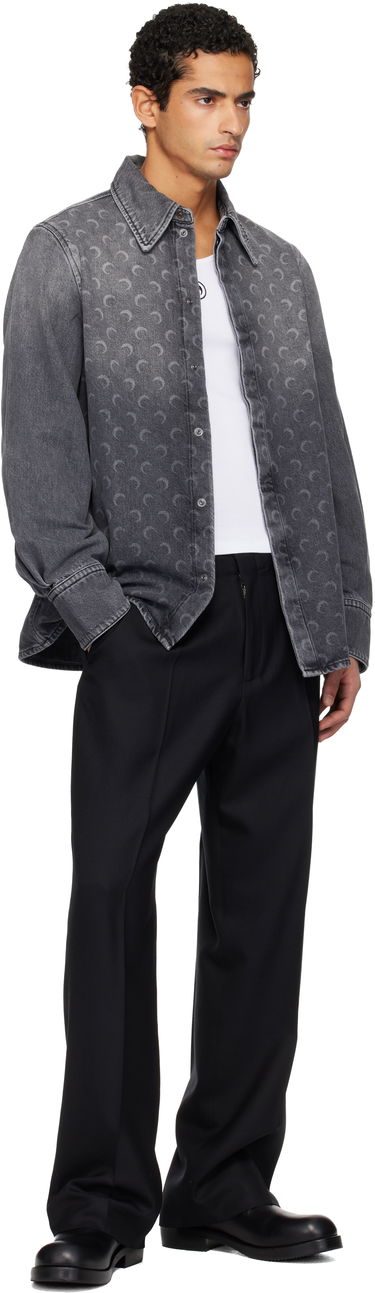 Košeľa Marine Serre Moon Laser LS Denim Shirt Šedá | USI035ACDEN0006, 3