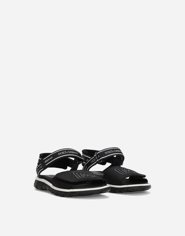 Tenisky a topánky Dolce & Gabbana Dolce & Gabbana Technical Fabric Sandals With Dg Logo Čierna | DA5061AY2338B939, 2