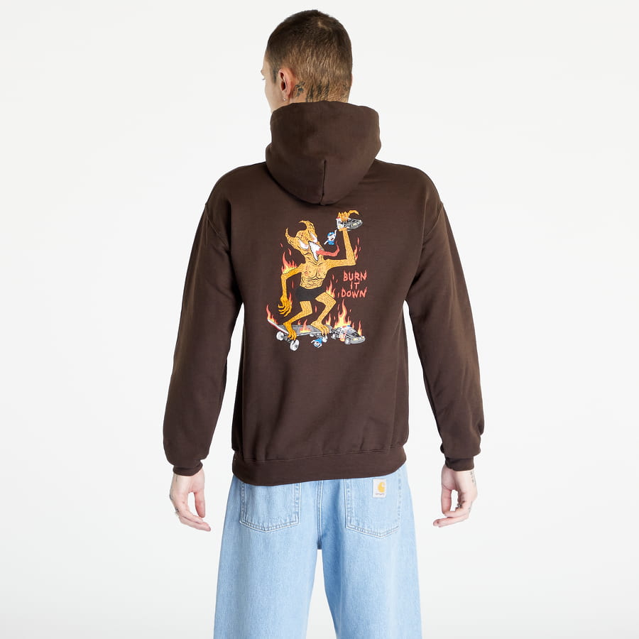 Mikina Thrasher Burn It Down Hoodie Hnedá | 145203, 1