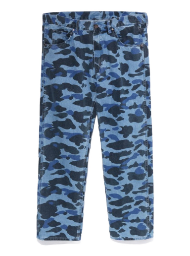 Tepláky BAPE Color Camo Denim Pants Navy | 1J30-150-003