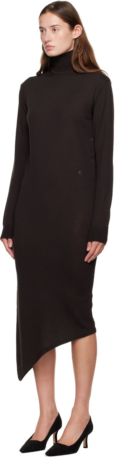 Šaty Courrèges Courrèges Off-Shoulder Wool Mini Dress Čierna | 325MRO689FI0071, 3