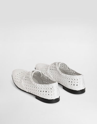 Doplnky Dolce & Gabbana Dolce & Gabbana Woven Leather Derby Shoes Biela | A10872A9M0880002, 2