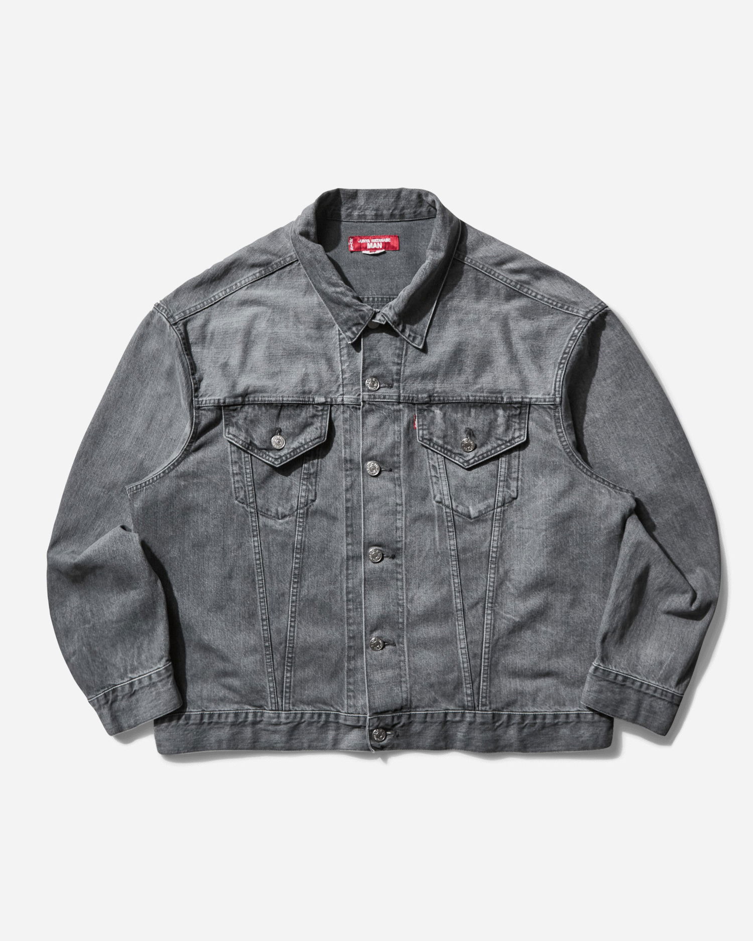 Bunda Junya Watanabe Selvedge Denim Trucker Jacket Šedá | WO-J203-051 001, 0