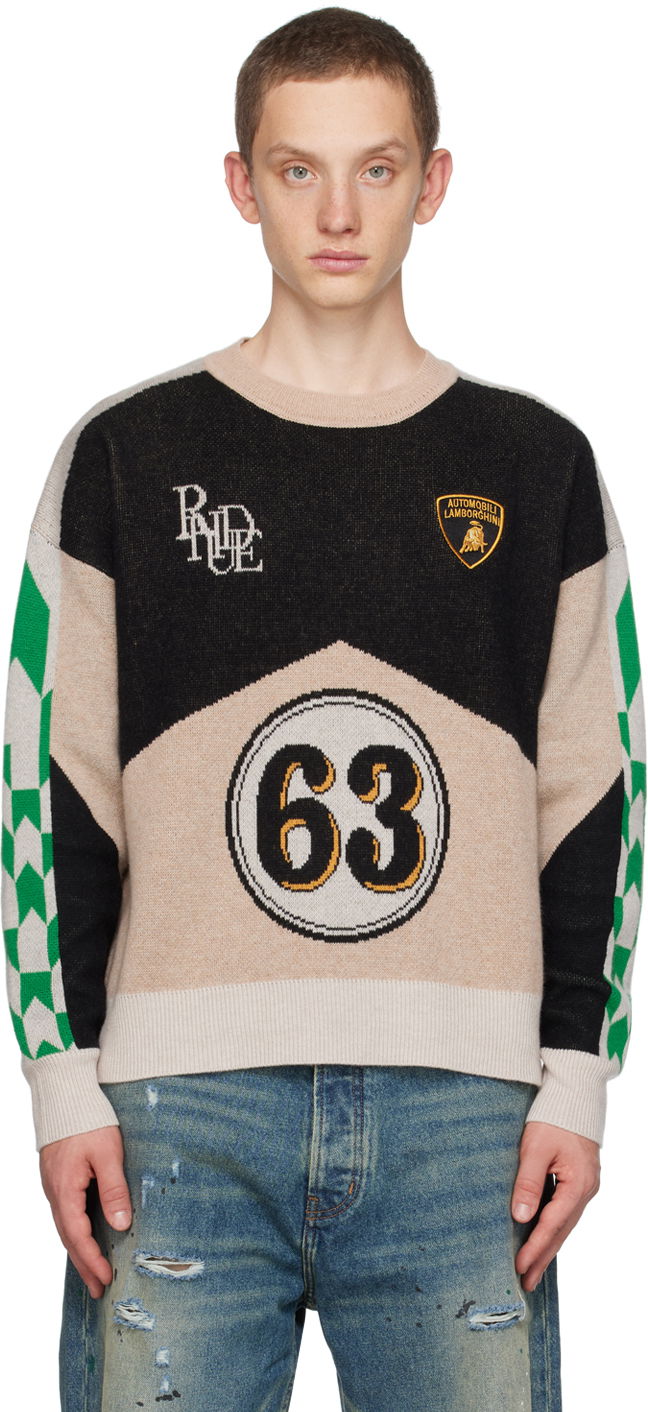 Sveter Rhude Lamborghini Edition Graphic Sweater Béžová | RHFW23SW09488108, 0