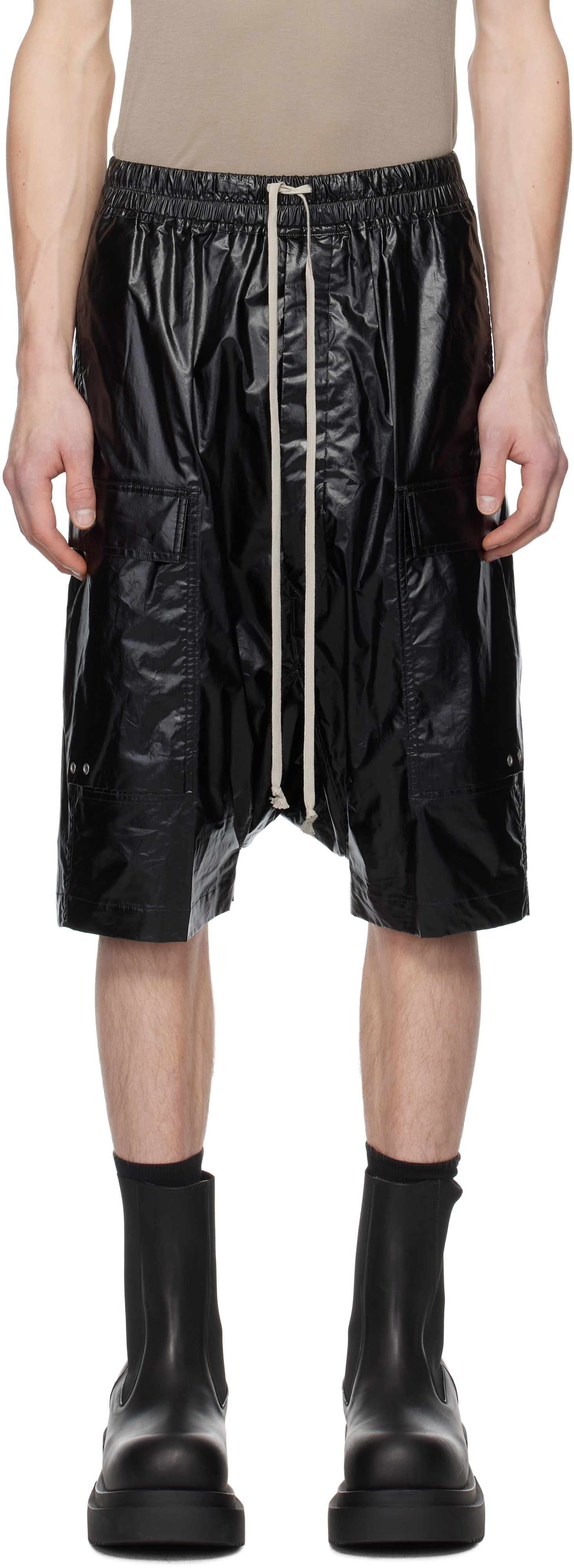 Šortky Rick Owens Rick Owens Hollywood Cargo Pods Shorts Čierna | RU01E5389 MCT, 0