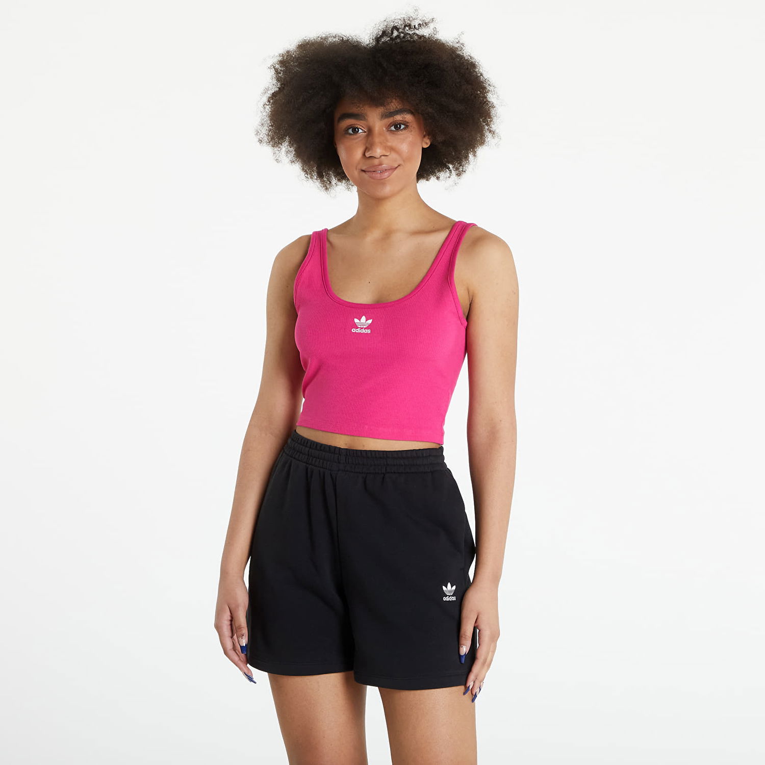 Tielko adidas Originals Adicolor Essential Rib Tank Top Ružová | HG6164, 0