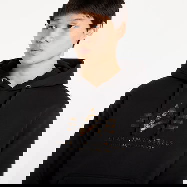 Mikina Alpha Industries Basic Hoodie Effect Print Čierna | 178312EP-03, 2