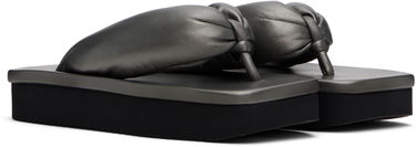 Starostlivosť o obuv Rick Owens Rick Owens Hollywood Lambskin Flip-Flops Šedá | RP01E7811 LLPM, 3