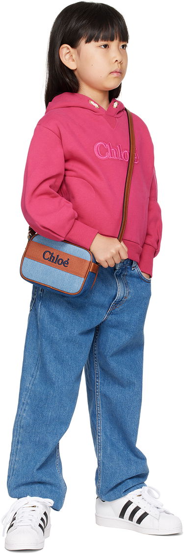 Taška cez rameno CHLOÉ Chloe Embroidered Camera Bag Modrá | C20276, 3