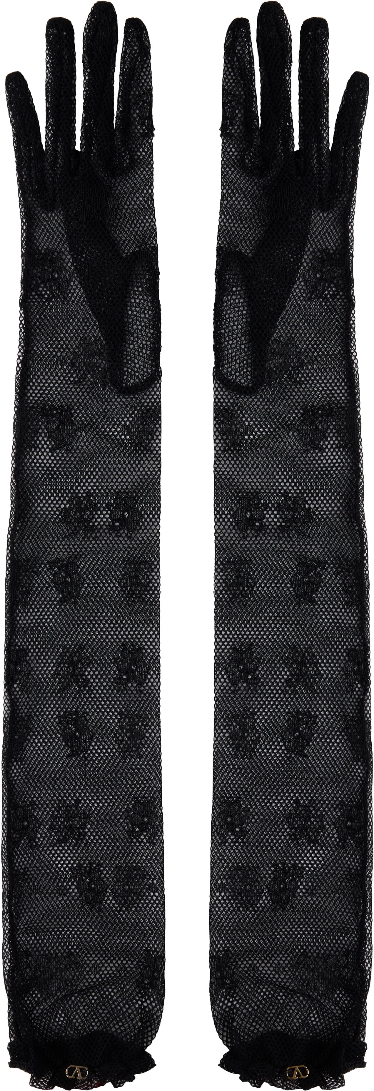 Rukavice Valentino Valentino Garavani VLogo Signature Lace Gloves Čierna | 6W0GD00GPNN, 0