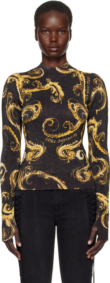 Sveter Versace Black & Gold Knit Lurex Sweater Čierna | E77HAFM24_ECMN80, 0