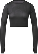 Reebok Studio Mesh Long Sleeve Crop Top