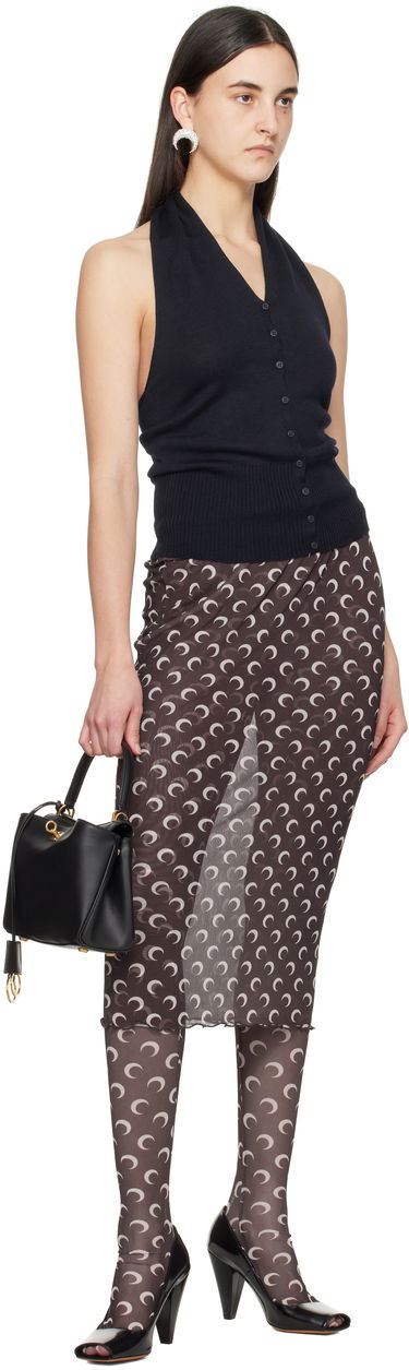 Sukňa Marine Serre Marine Serre Moon Printed Mesh Midi Skirt Hnedá | WSK084A CJER0054, 4