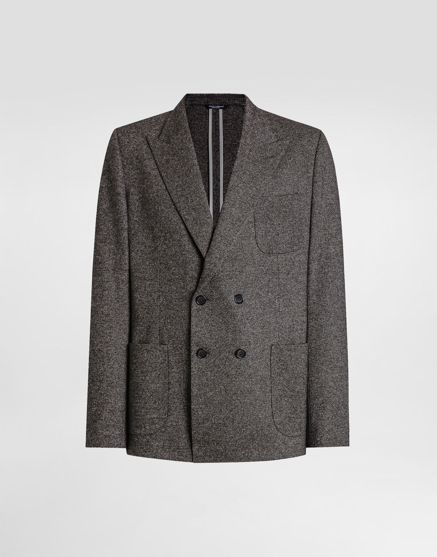 Bunda Dolce & Gabbana Dolce & Gabbana Double-breasted Portofino Jersey Jacket Šedá | G2TK3TFM7CCS8030, 0