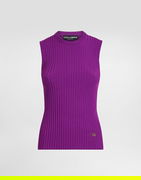 Dolce & Gabbana Ribbed Knit Viscose Tank Top