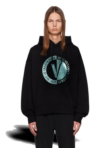 Mikina Versace Jeans Couture V-Emblem Hoodie Čierna | E75GAIF05_ECF03F