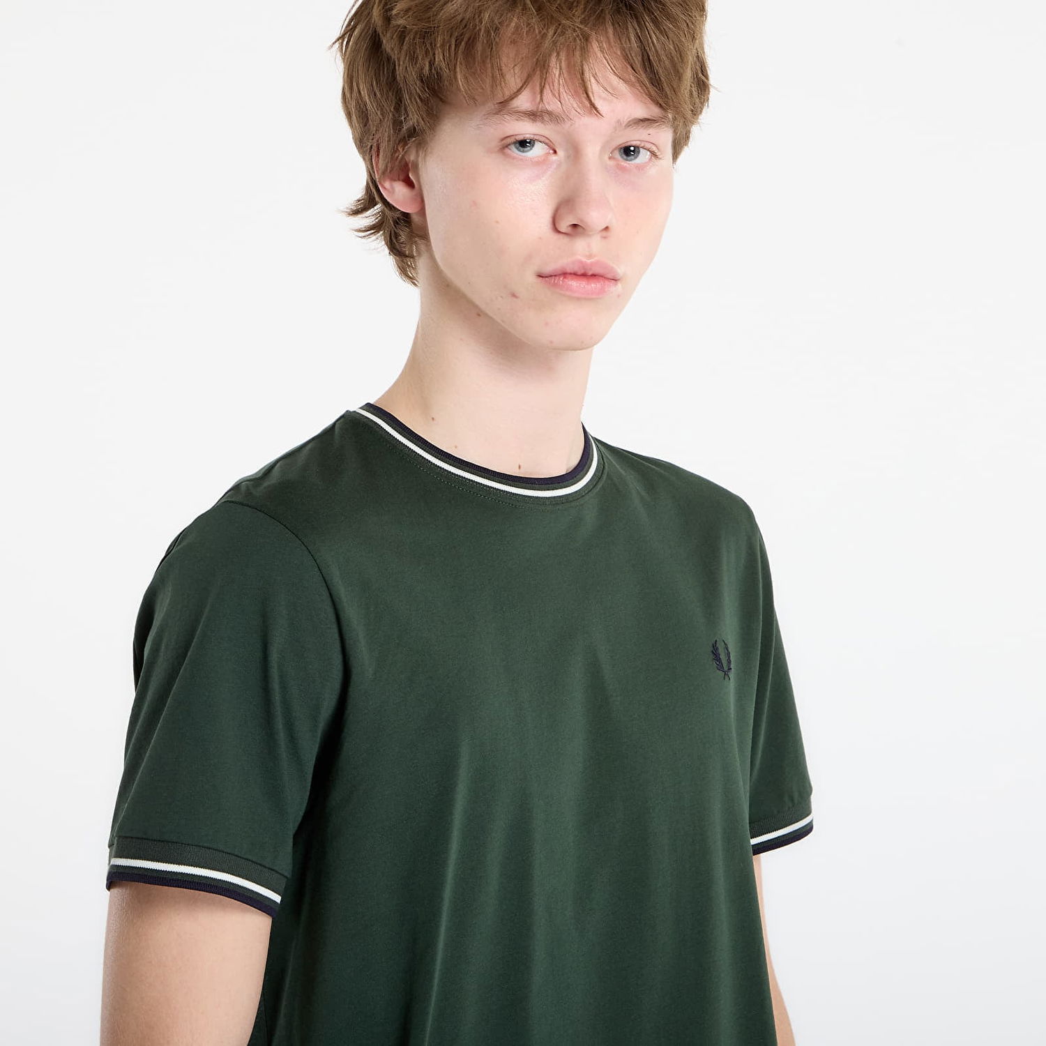Tričko Fred Perry Twin Tipped T-Shirt Zelené | M1588V 53A, 1