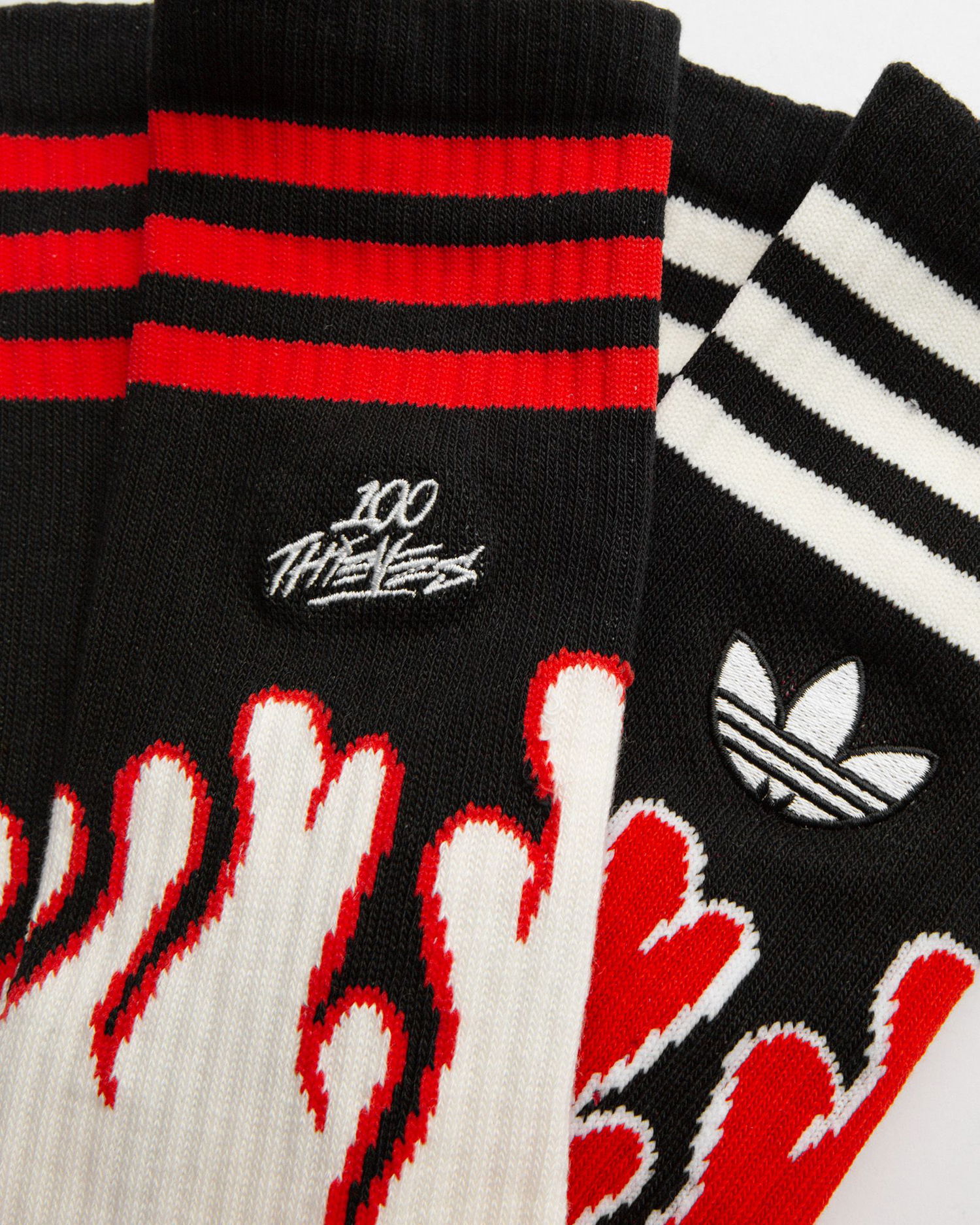 Ponožky adidas Originals 100 THIEVES x Socks Biela | JE0320, 1
