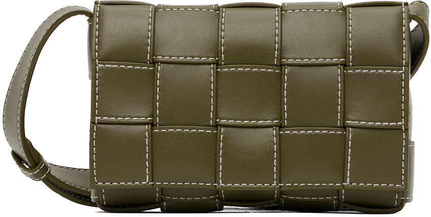 Taška cez rameno Bottega Veneta Bottega Veneta Small Cassette Shoulder Bag Zelené | 763686V39K0, 0