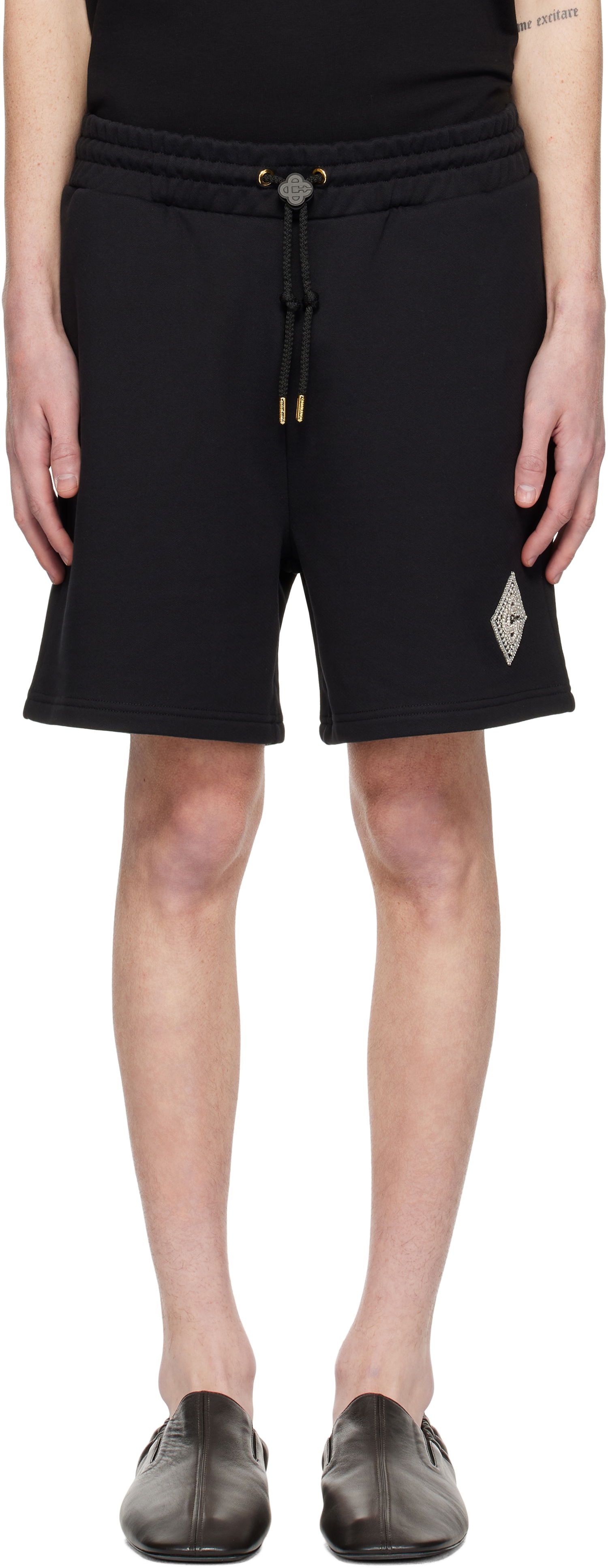 Šortky Casablanca Pearl Diamond Lounge Shorts Čierna | MPS25-JTR-003-03, 0