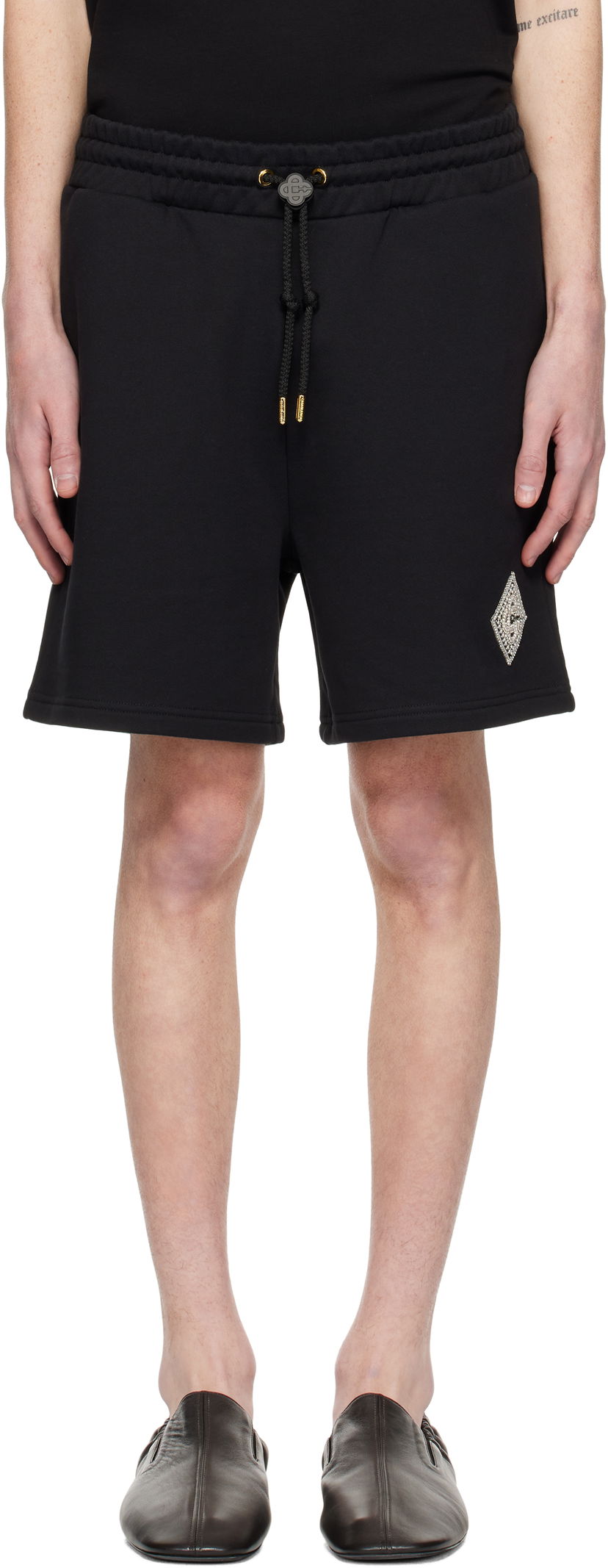 Šortky Casablanca Pearl Diamond Lounge Shorts Čierna | MPS25-JTR-003-03