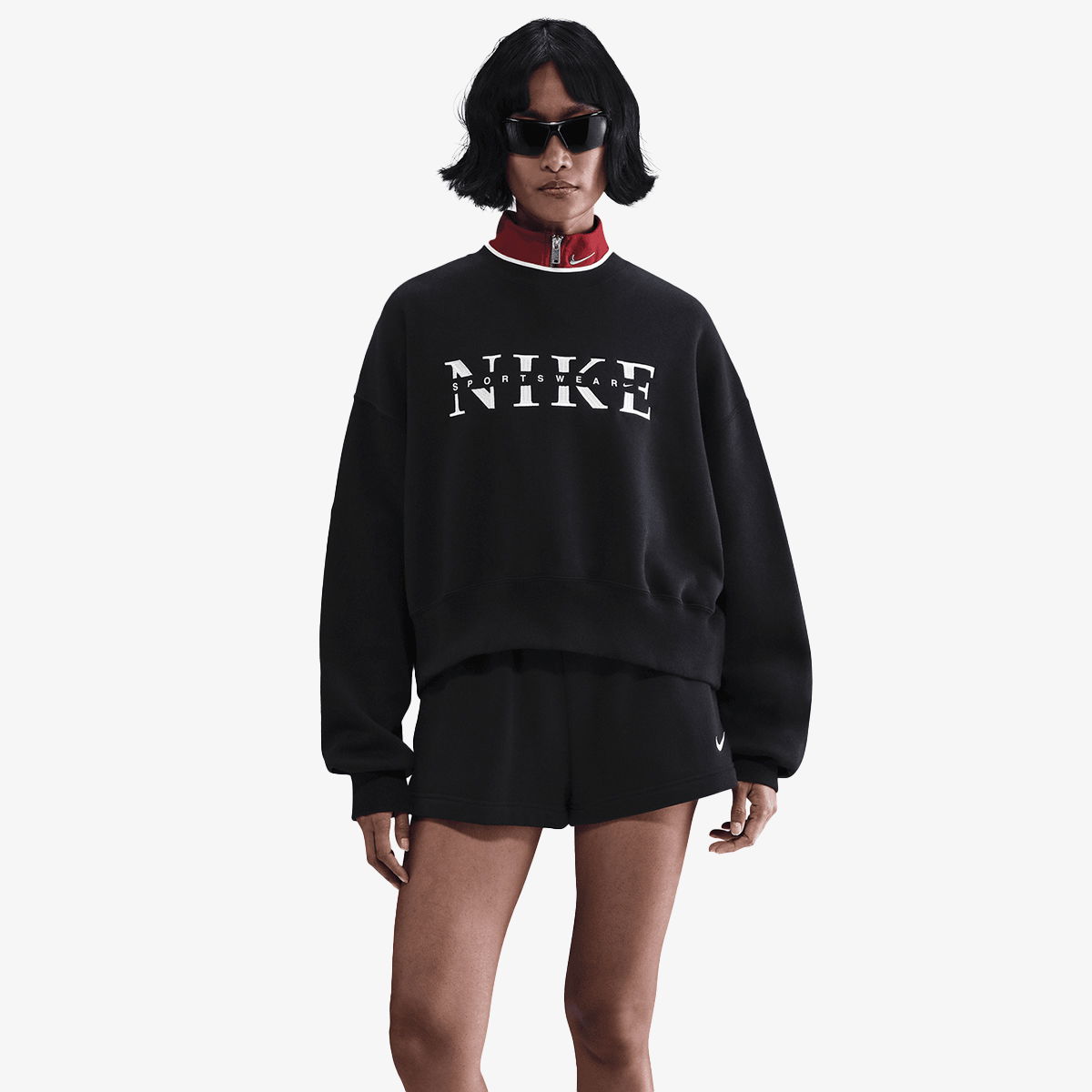 Mikina Nike NSW Phoenix Fleece Crew Sweatshirt Čierna | IH4056-010, 0