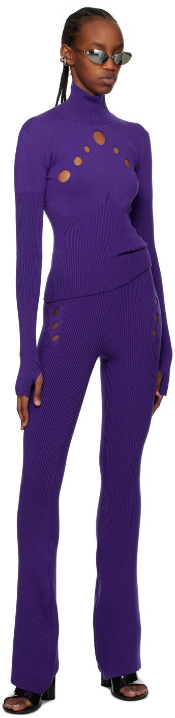 Sveter Jean Paul Gaultier Jean Paul Gaultier Cutout Turtleneck Top Fialová | 22/09-F-PL022-M035, 3