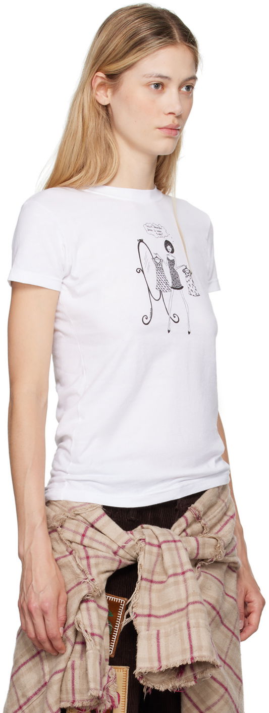 Shopping Girls Graphic Fitted T-Shirt